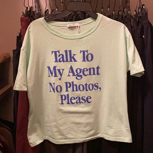 Zara Tops - Mint Green Talk To My Agent…. T-Shirt